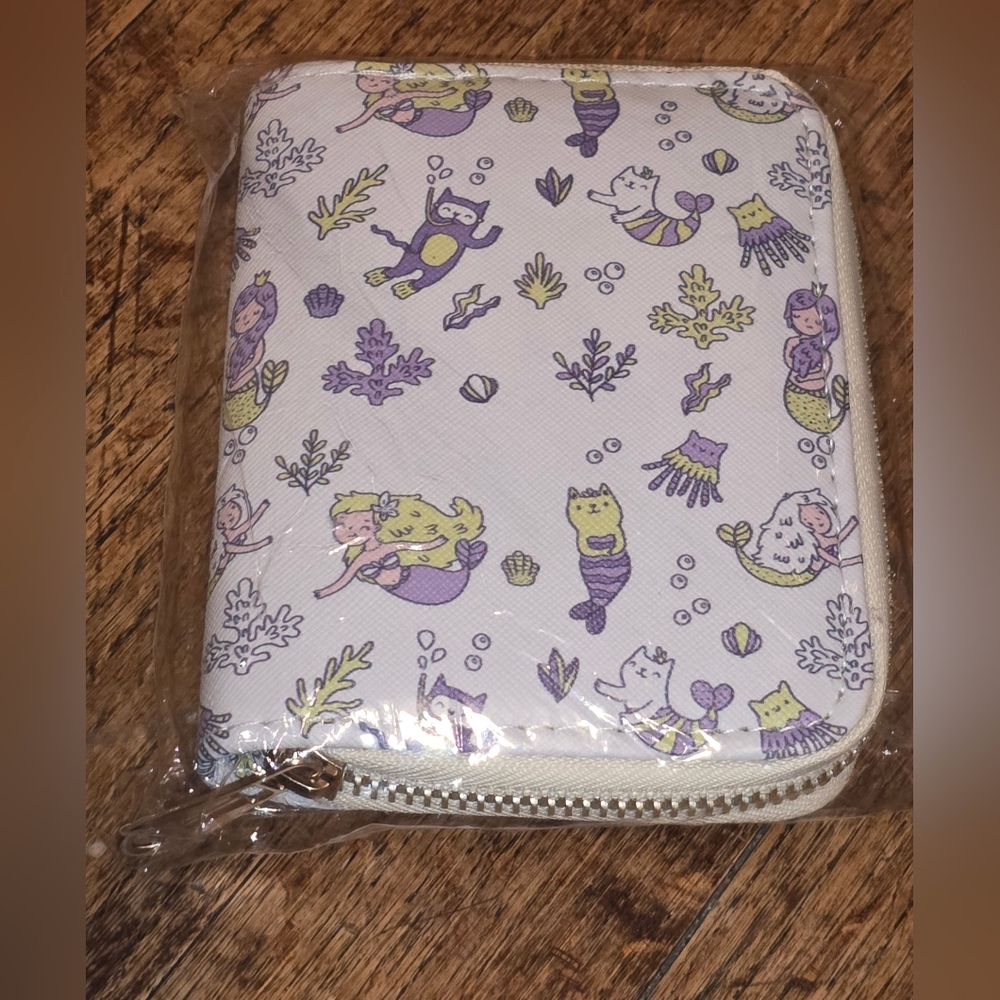 Mermaid & Sea Creatures Small Pets Accessory Pouch - White/Purple